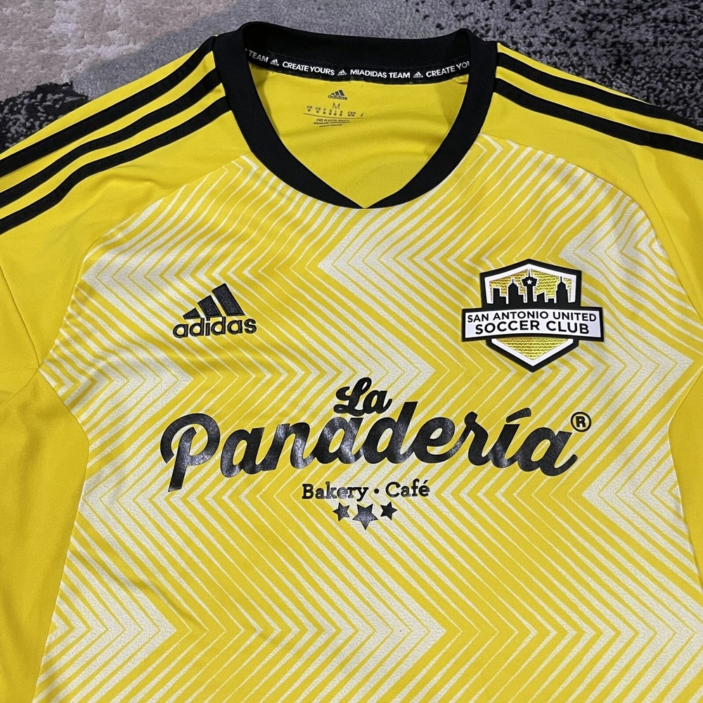 Adidas San Antonio United FC Soccer Jersey Men Medium Yellow Black #88 2022 USL